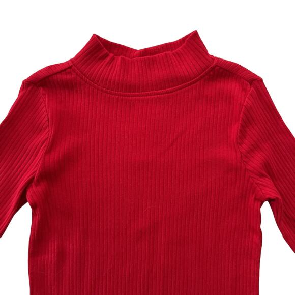 Hanna Andersson Ribbed Mock Neck Top - Picture 2 of 4